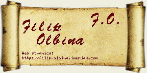 Filip Olbina vizit kartica